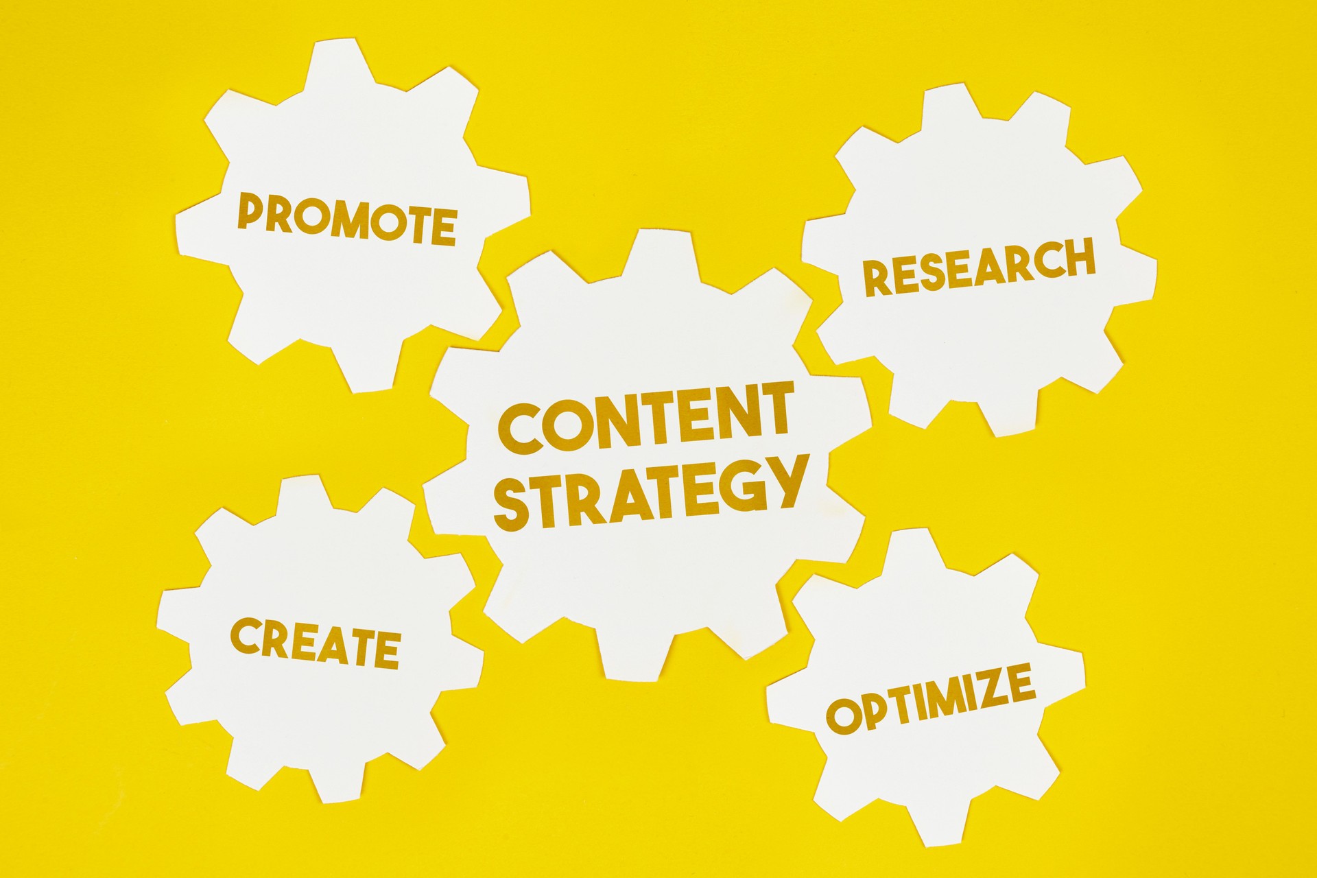 Content Strategy gears concept